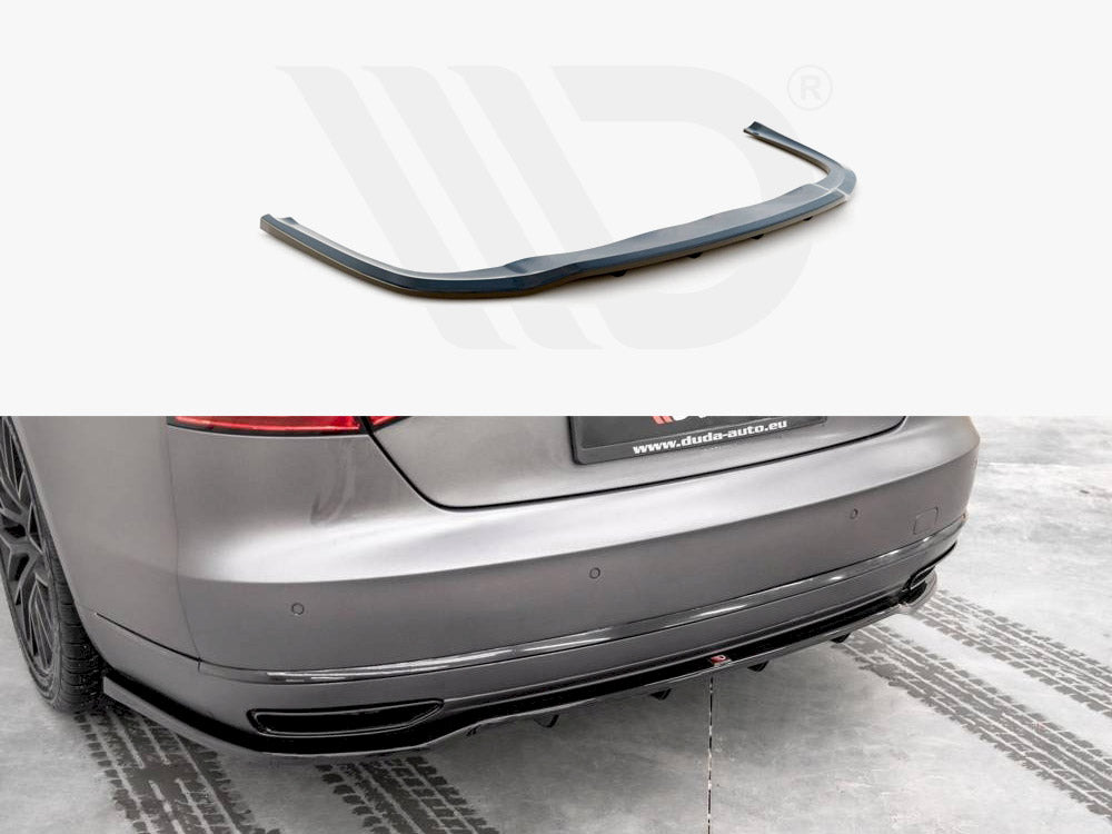 MAXTON DESIGN Central Rear Splitter (Vertical Bars) Audi A8 D4 Facelift (2013-2017)