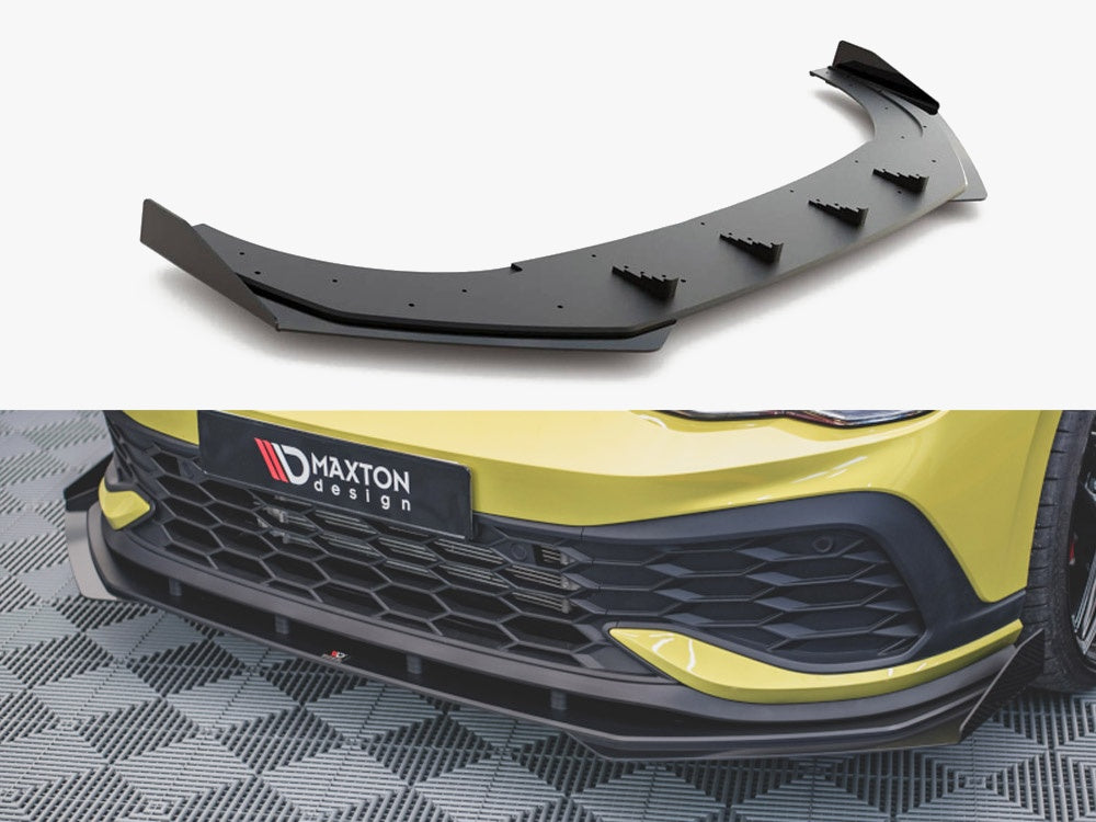Street PRO Front Splitter + Flaps compatible with VW Golf 8 GTI Clubsport