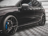 Side Skirts Diffusers V.2 + Flaps compatible with VW Golf R Mk8