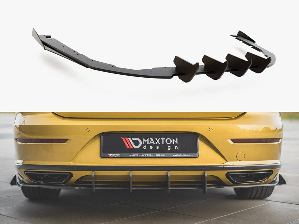 Street PRO Rear Diffuser + Flaps compatible with Volkswagen Arteon R-Line Sedan / Shooting Brake Mk1