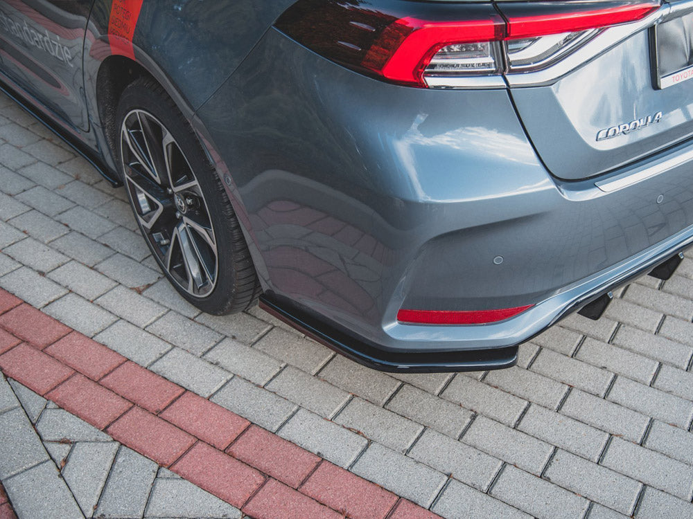 Rear Side Splitters compatible with Toyota Corolla Mk12 Sedan - Carbon Look