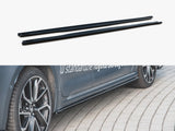 Side Skirts Diffusers compatible with Toyota Corolla Mk12 Sedan - Carbon Look