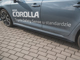 Side Skirts Diffusers compatible with Toyota Corolla Mk12 Sedan - Carbon Look