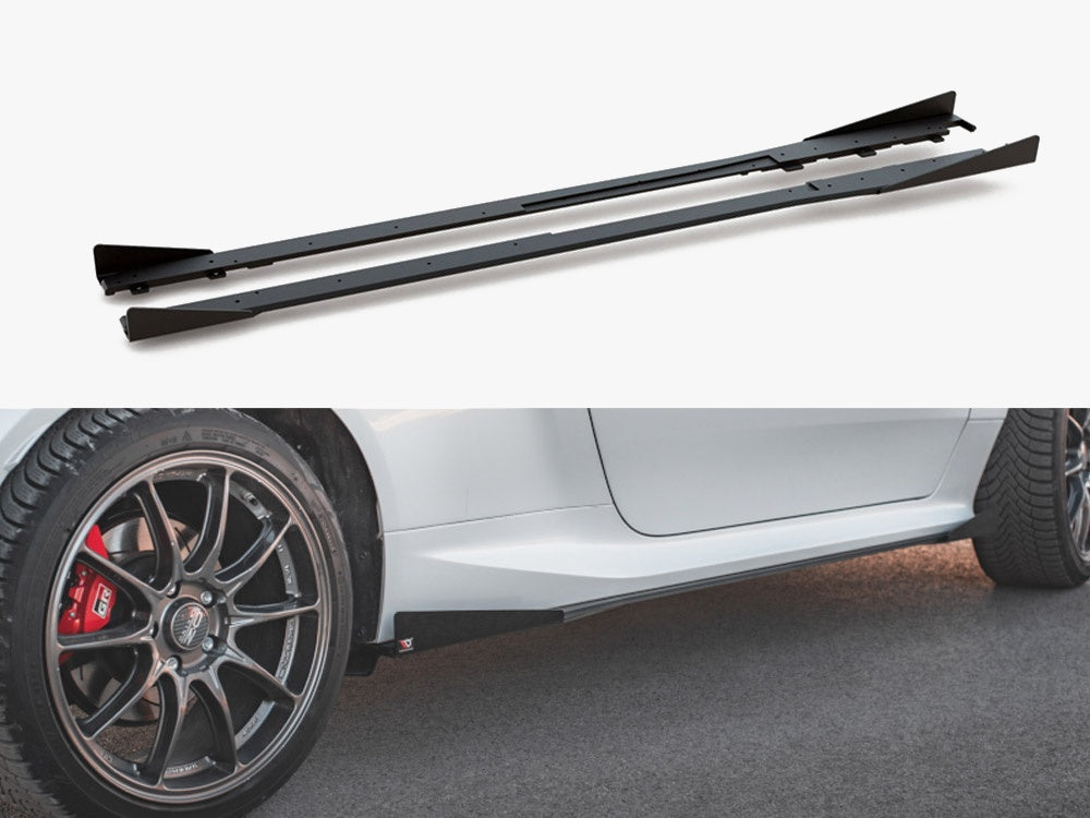Street PRO Side Skirts Diffusers + Flaps compatible with Toyota GR Yaris Mk4