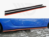 Side Skirts Splitters (Black &amp; Red) V.2 Subaru BRZ / Toyota GT86 Facelift (2017-2020)