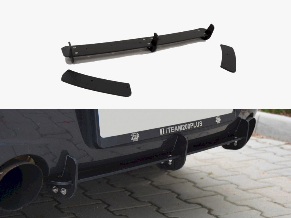 Rear Diffuser &amp; Rear Side Splitters compatible with BMW 1 F20/F21 M-Power (Preface)
