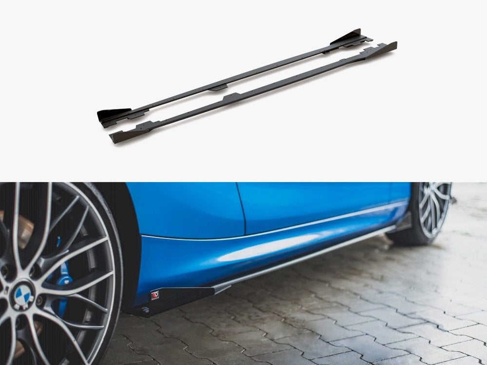 Street PRO Side Skirts Diffusers + Flaps compatible with BMW 1 F21 M135i / M140i / M-Pack