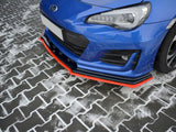 MAXTON DESIGN Front Splitter (Black &amp; Red) V.4 Subaru BRZ Facelift (2017-2020)