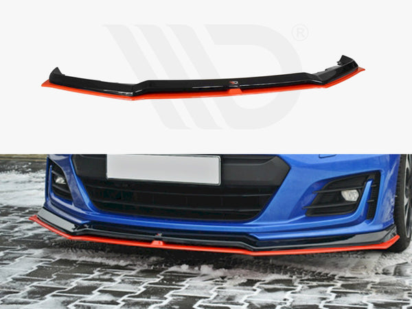 MAXTON DESIGN Front Splitter (Black &amp; Red) V.5 Subaru BRZ Facelift (2017-2020)