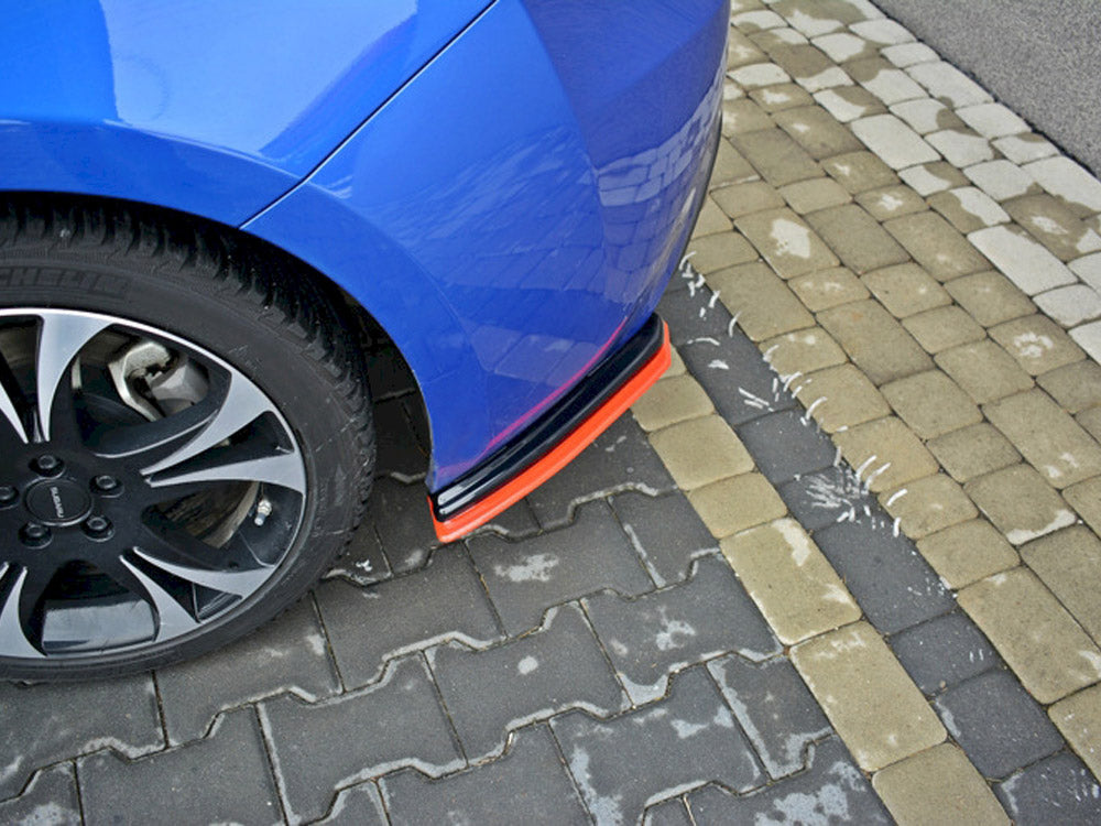 Rear Side Splitters (Black &amp; Red) V.2 Subaru BRZ Facelift (2017-2020)