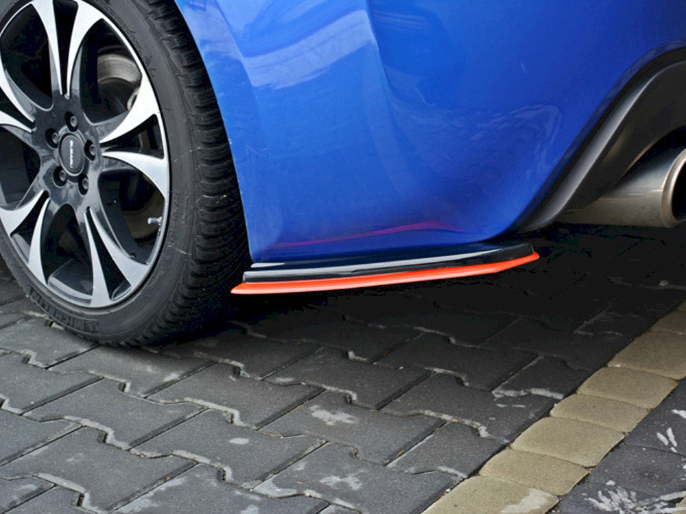 Rear Side Splitters (Black &amp; Red) V.2 Subaru BRZ Facelift (2017-2020)