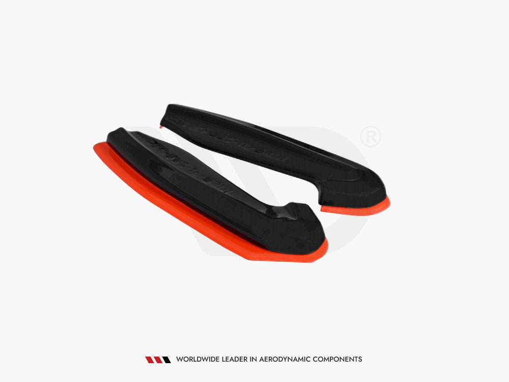 Rear Side Splitters (Black &amp; Red) V.2 Subaru BRZ Facelift (2017-2020)