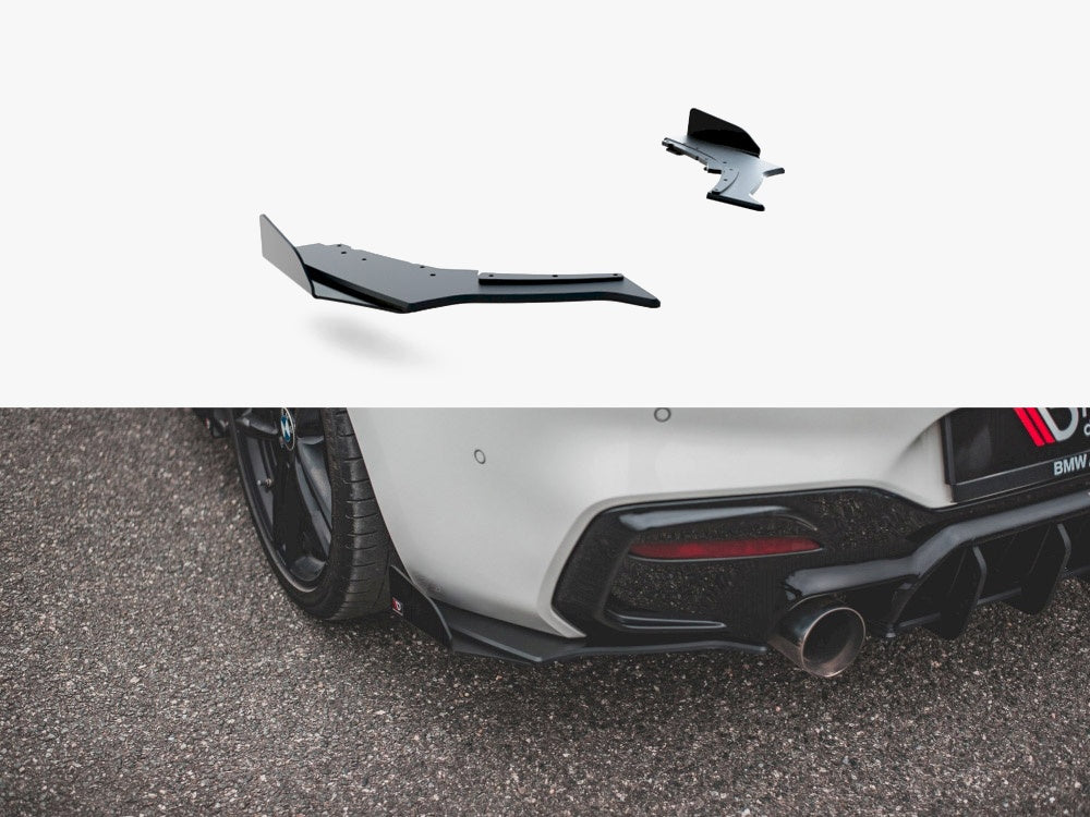 Street PRO Rear Side Splitters V.3 + Flaps compatible with BMW 1 F20 M140i