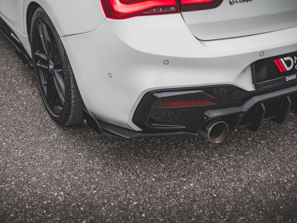 Street PRO Rear Side Splitters V.3 + Flaps compatible with BMW 1 F20 M140i