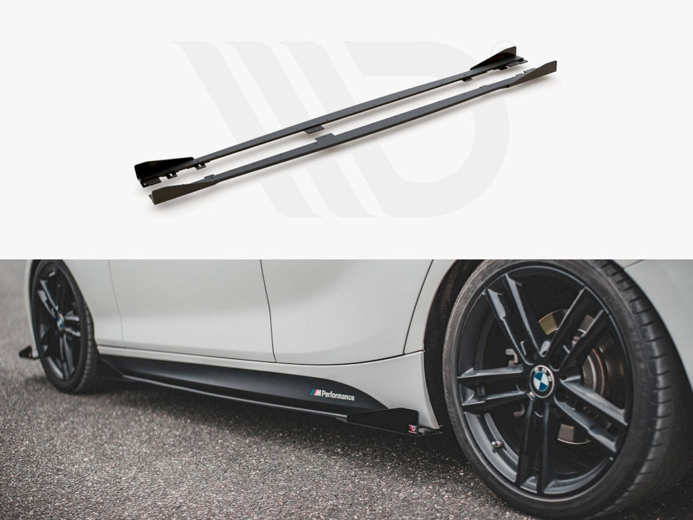 Racing Durability Side Skirts Diffusers V.2 + Flaps BMW 1 F20 M-Pack Facelift / M140i