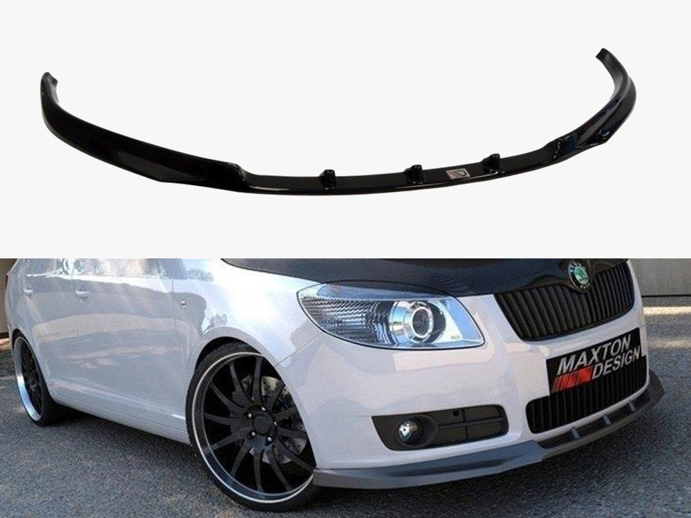 Front Splitter compatible with Skoda Fabia II (Preface Model, Standard Bumper)