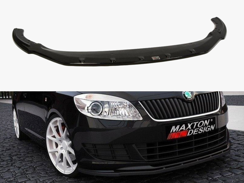 Front Splitter compatible with Skoda Fabia II Facelift Model, Standard Bumper