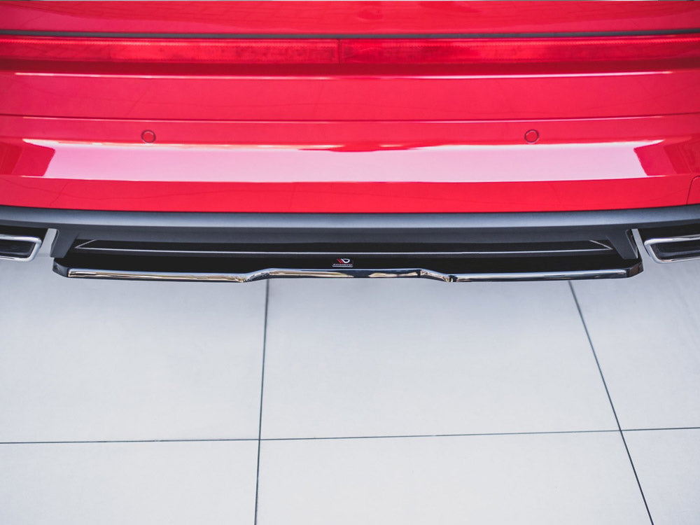 Central Rear Splitter compatible with Skoda Kodiaq RS - Textured