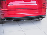 Central Rear Splitter compatible with Skoda Kodiaq RS - Carbon Look