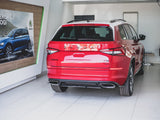 Central Rear Splitter compatible with Skoda Kodiaq RS - Carbon Look