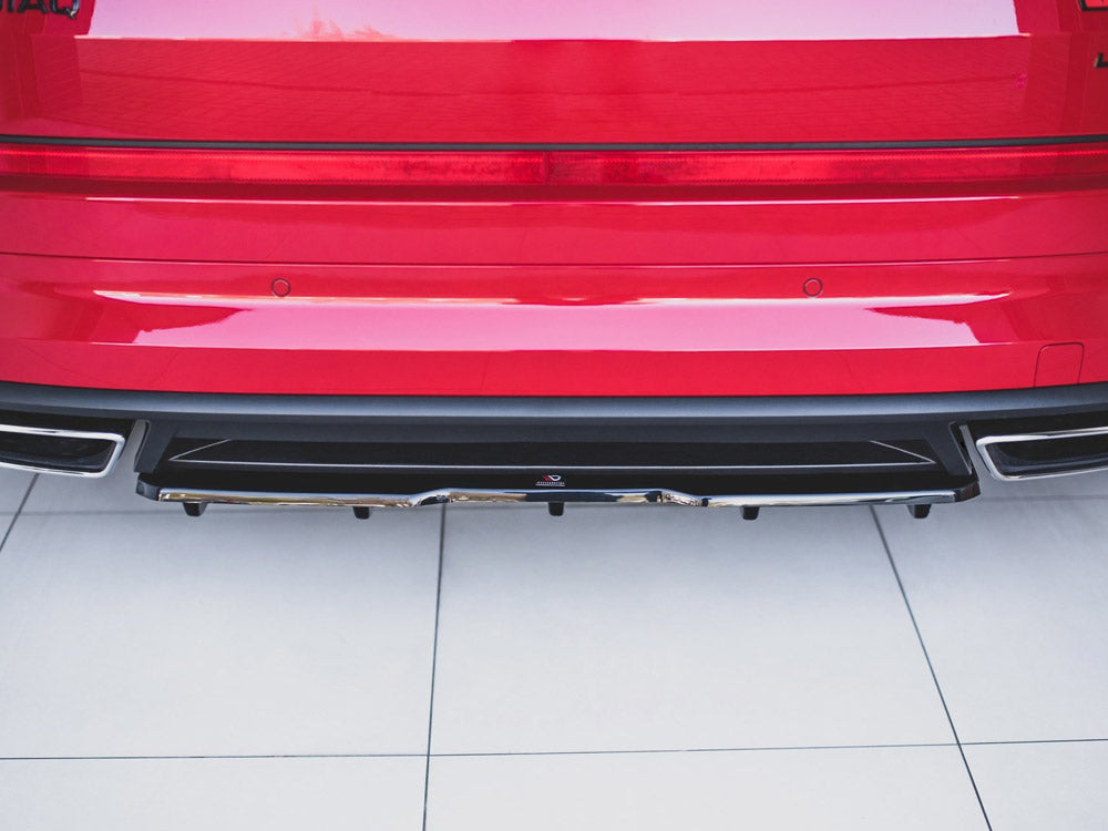 MAXTON DESIGN Central Rear Splitter (W/ Vertical Bars) Skoda Kodiaq VRS (2019-)