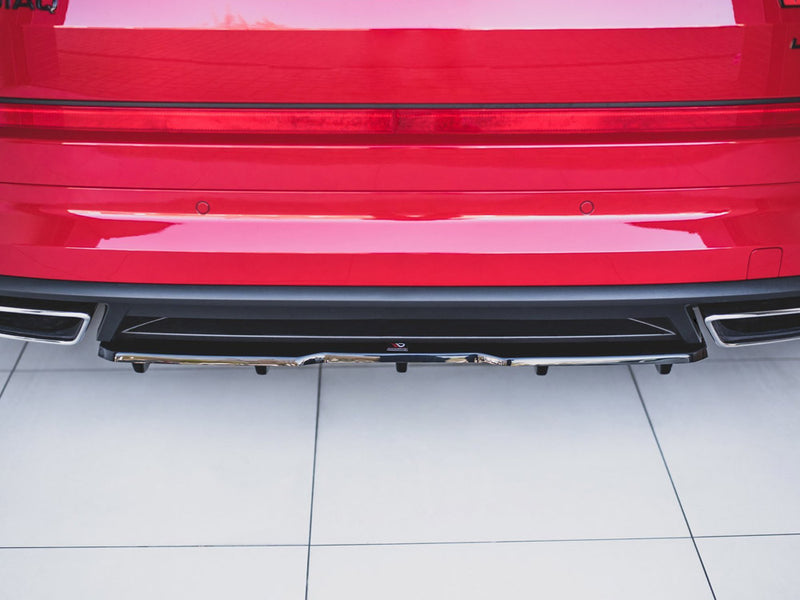 MAXTON DESIGN Central Rear Splitter (W/ Vertical Bars) Skoda Kodiaq VRS (2019-)