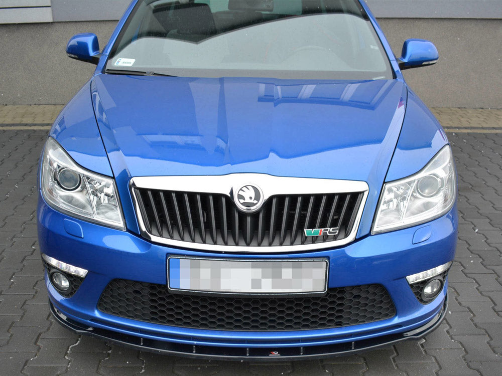 Front Splitter V.1 compatible with Skoda Octavia Mk2 vRS Facelift (2008-2013)