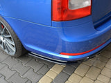 Rear Side Splitters compatible with Skoda Octavia Mk2 vRS Estate Facelift - Textured