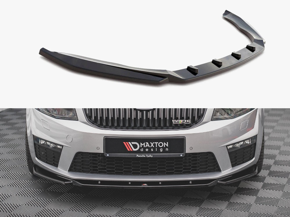 Front Splitter V.4 compatible with Skoda Octavia RS Mk3 (2013-2016)