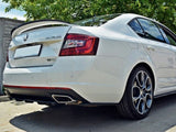 Central Rear Splitter compatible with Skoda Octavia vRS Mk3/ Mk3.5 Hatchback/ Estate - Carbon Look