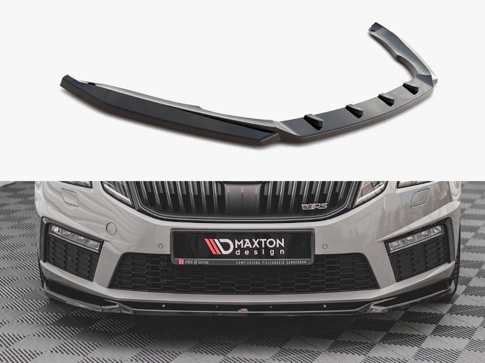 Front Splitter V.3 compatible with Skoda Octavia RS Mk3 Facelift (2016-2019)