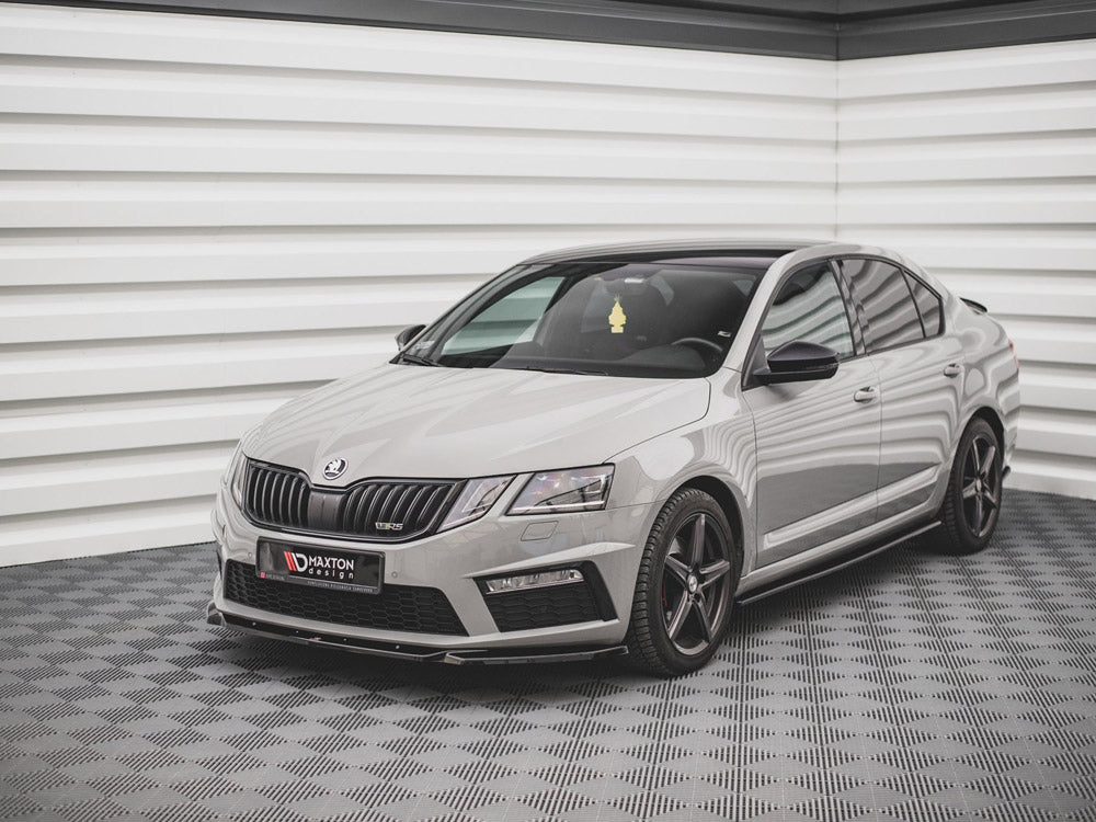 Front Splitter V.3 compatible with Skoda Octavia RS Mk3 Facelift (2016-2019)