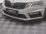 Front Splitter V.3 compatible with Skoda Octavia RS Mk3 Facelift (2016-2019)