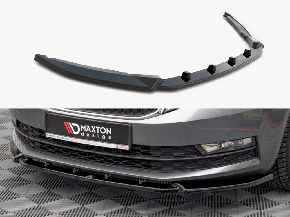Front Splitter V.1 compatible with Skoda Octavia Mk3 Facelift (2016-2020)