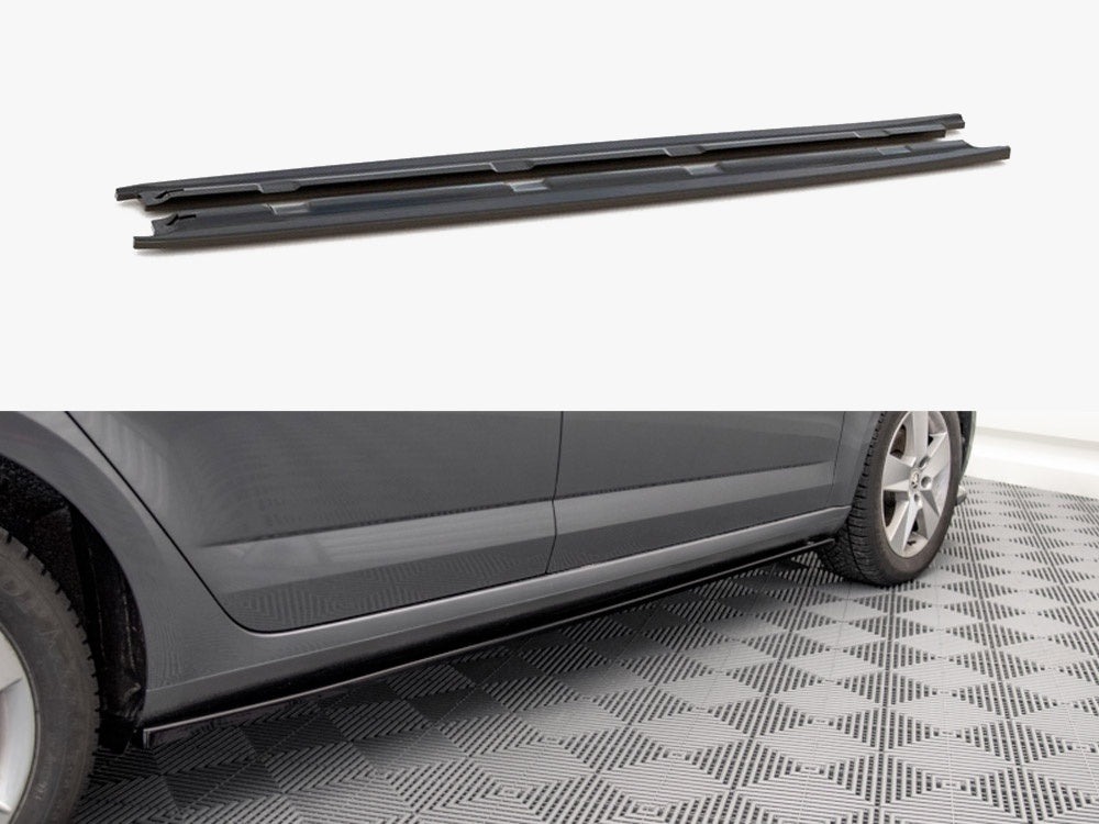 Side Skirts Diffusers compatible with Skoda Octavia Mk3 Facelift (2016-2020)