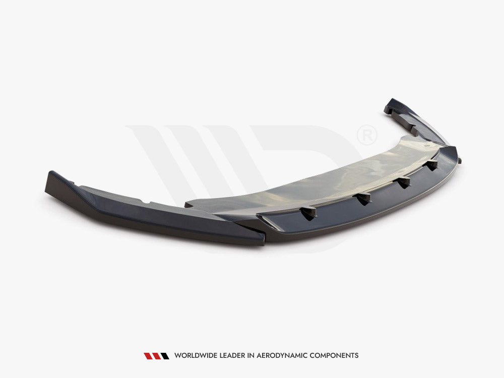 Front Splitter V1 compatible with Skoda Octavia Mk4 (2019-) - Carbon Look