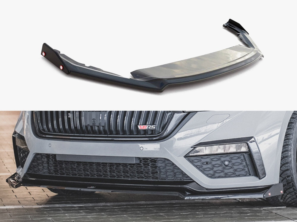 Front Splitter V.2 + Flaps compatible with Skoda Octavia RS Mk4