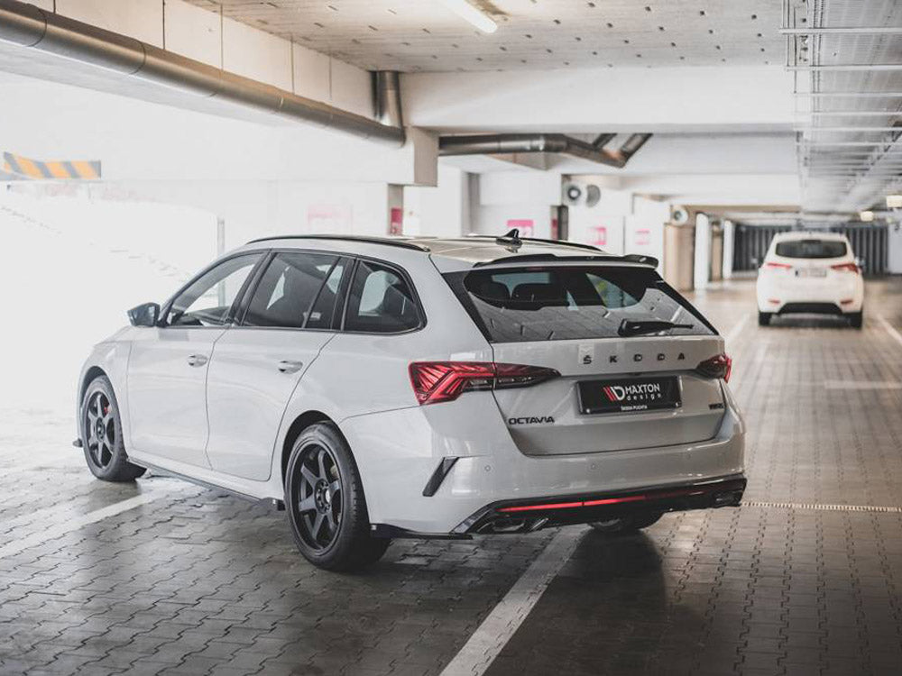 Rear Side Splitters V.2 compatible with Skoda Octavia RS Estate / Liftback Mk4 / Mk4 Facelift