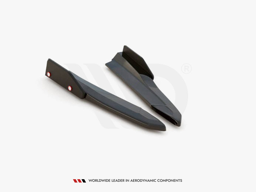 Rear Side Splitters V.2 + Flaps compatible with Skoda Octavia RS Estate / Liftback Mk4 / Mk4 Facelift