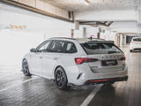Rear Side Splitters V.2 + Flaps compatible with Skoda Octavia RS Estate / Liftback Mk4 / Mk4 Facelift