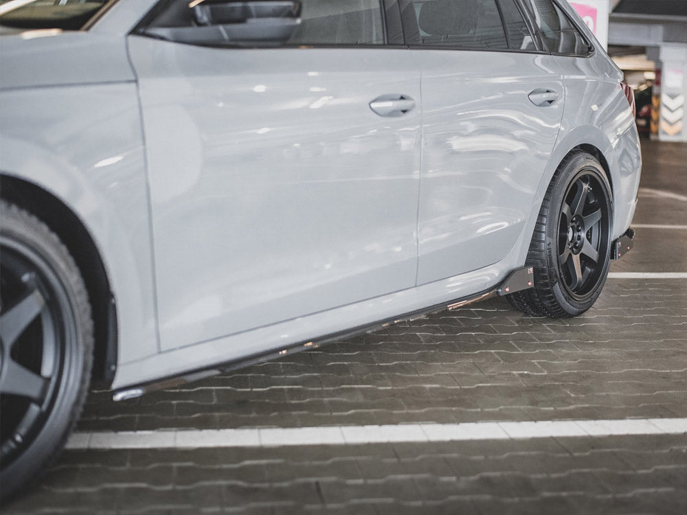 Side Skirt Diffusers V.2 + Flaps compatible with Skoda Octavia RS Liftback / Estate Mk4