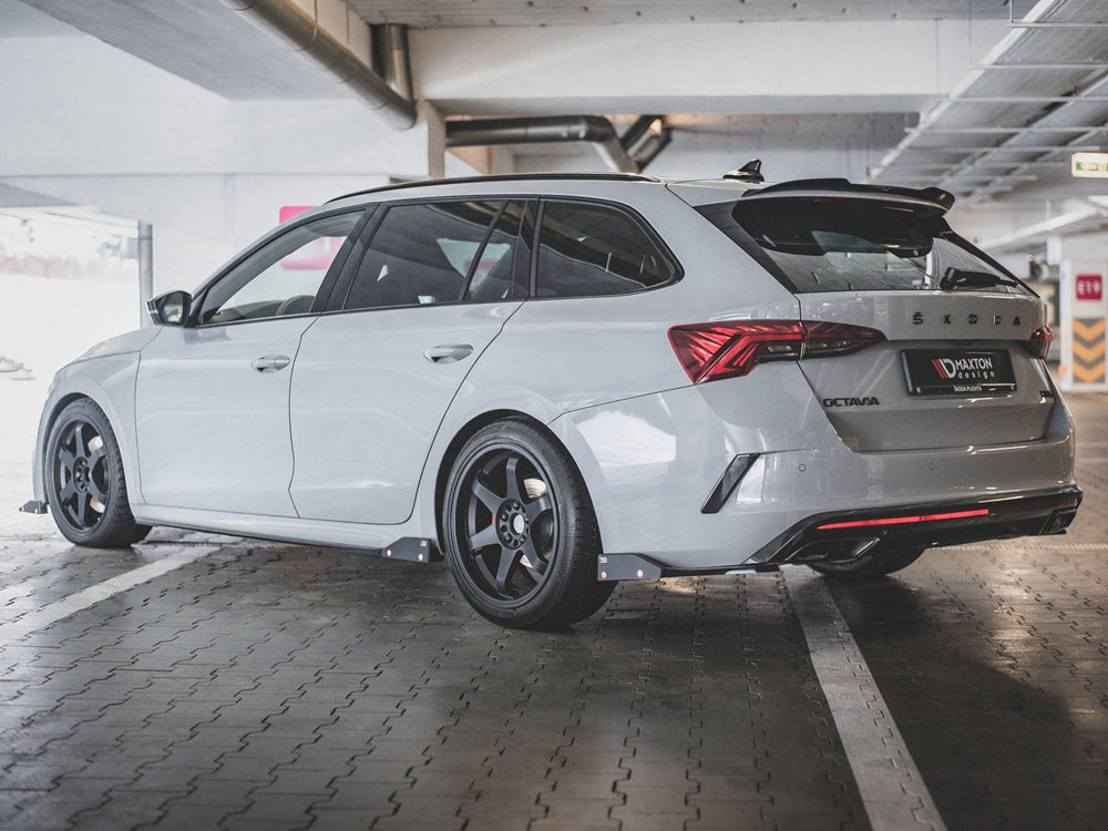 Side Skirt Diffusers V.2 + Flaps compatible with Skoda Octavia RS Liftback / Estate Mk4