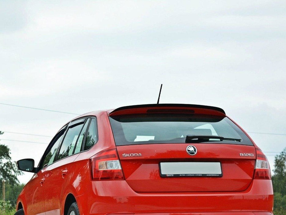 Spoiler CAP compatible with Skoda Rapid Spaceback - Carbon Look