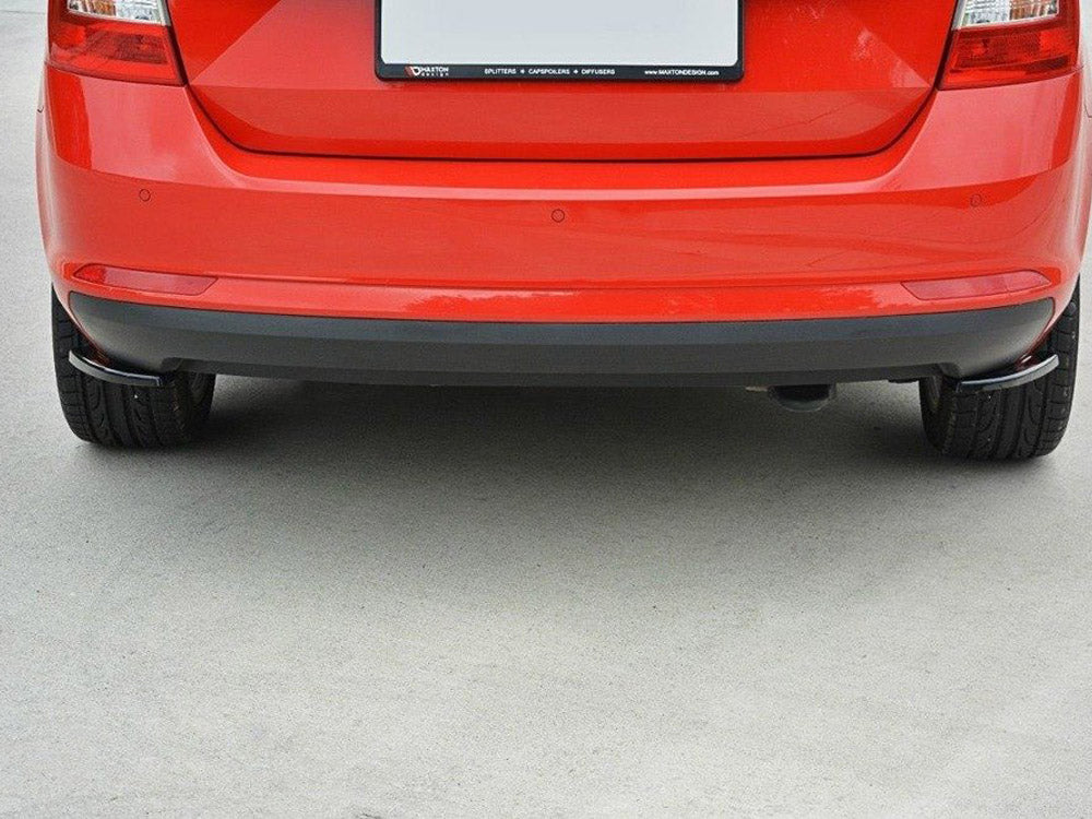 Rear Side Diffusers compatible with Skoda Rapid Spaceback - Carbon Look