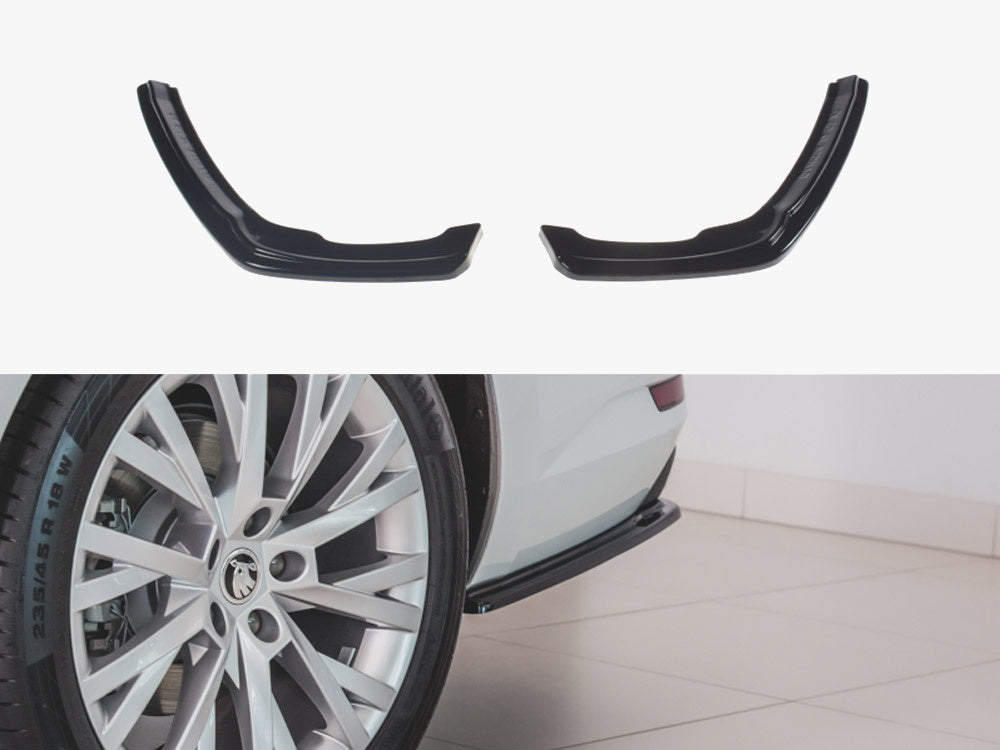 Rear Side Splitters compatible with Skoda Superb Liftback / Estate Mk3 Facelift