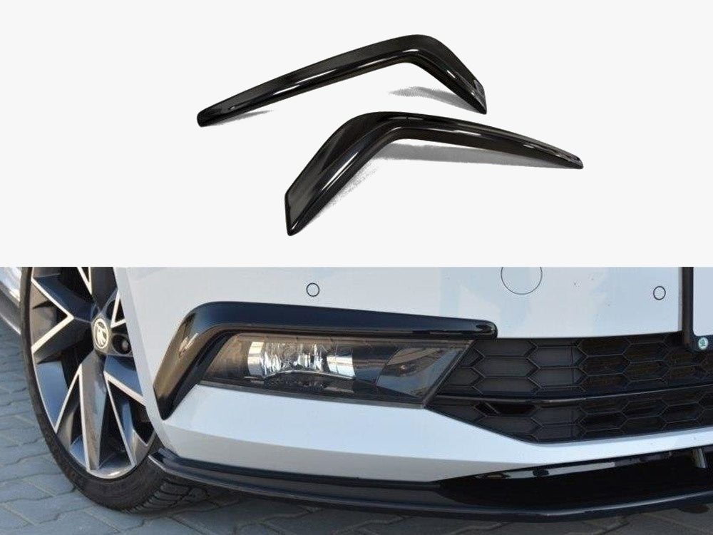 Frames For Lights compatible with Skoda Superb III - Carbon Look
