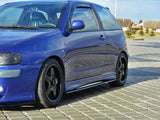 Side Skirts Splitters compatible with SEAT Ibiza Mk2 Cupra Facelift (1999-2002) - Carbon Look