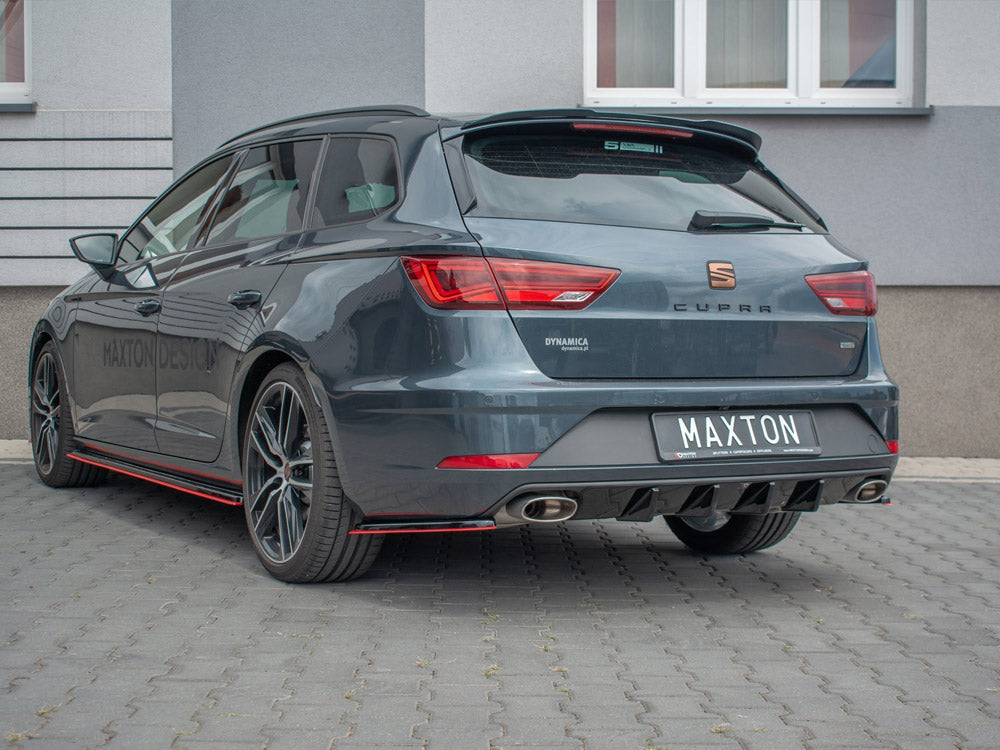 Rear Diffuser compatible with SEAT Leon Mk3 Cupra ST - Carbon Look