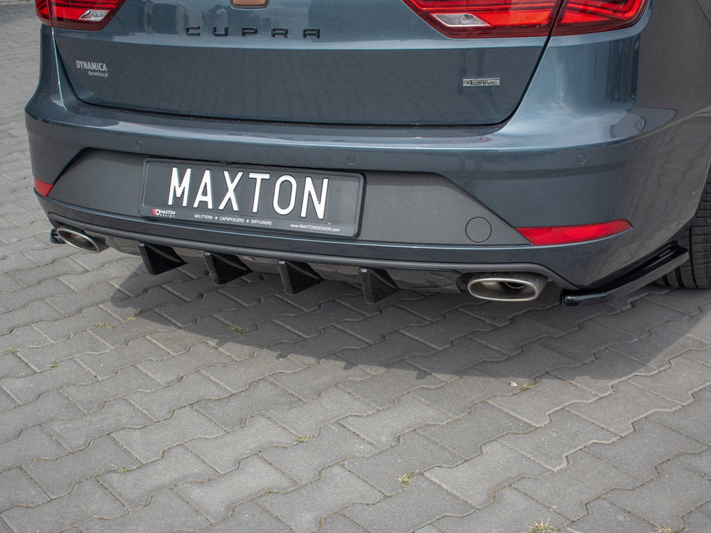 Rear Diffuser compatible with SEAT Leon Mk3 Cupra ST - Carbon Look