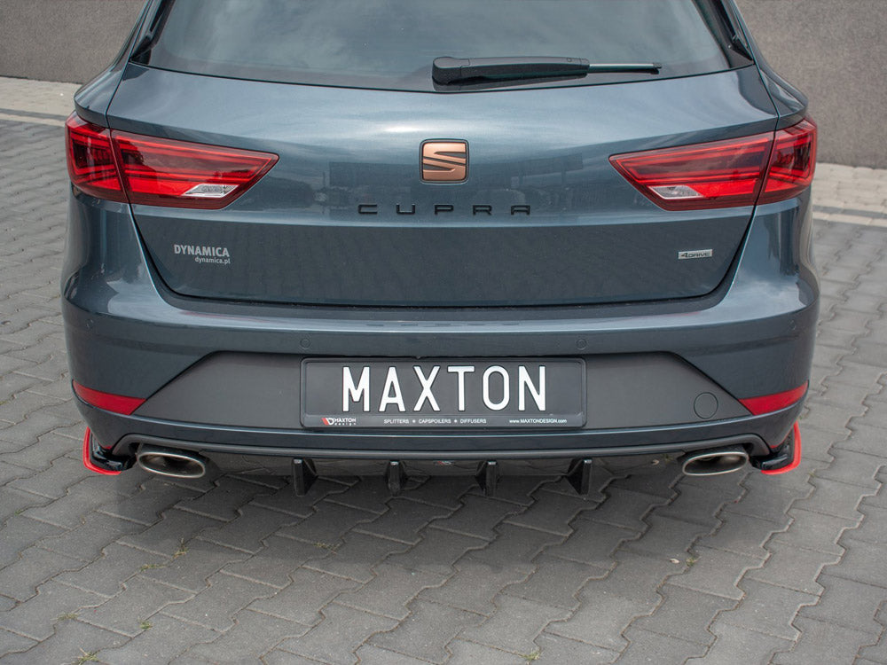 Rear Diffuser compatible with SEAT Leon Mk3 Cupra ST - Carbon Look